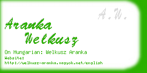 aranka welkusz business card